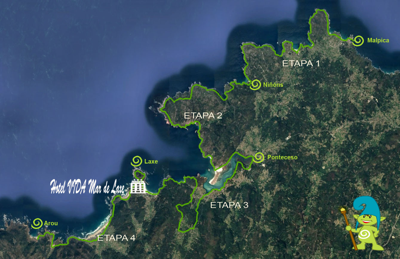 Mapa VIDA Laxe Camiño dos Faros